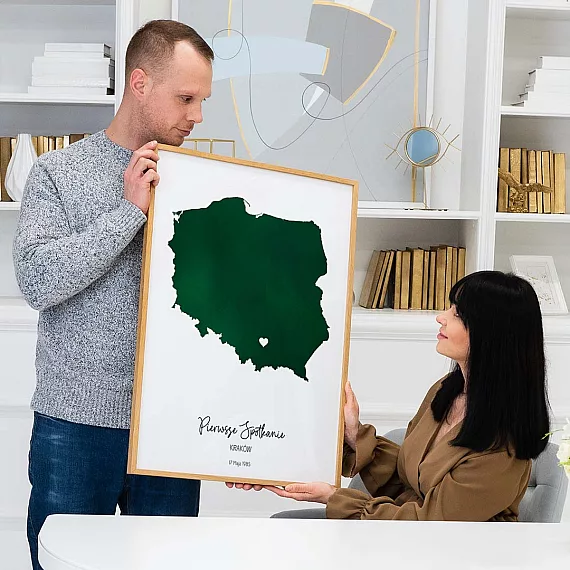 Personalizowana Mapa - Akwarela