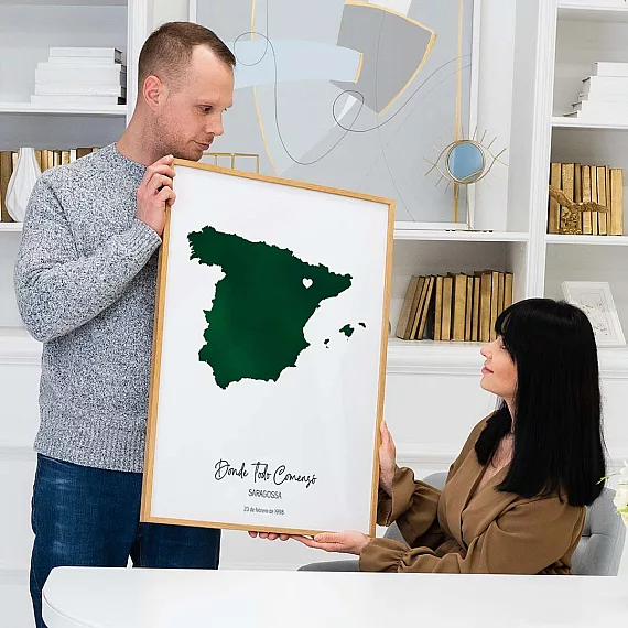 Mapa personalizado en acuarela