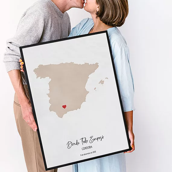 Mapa personalizado en acuarela