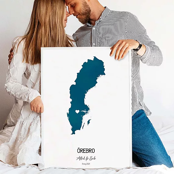 Anpassad akvarellkarta