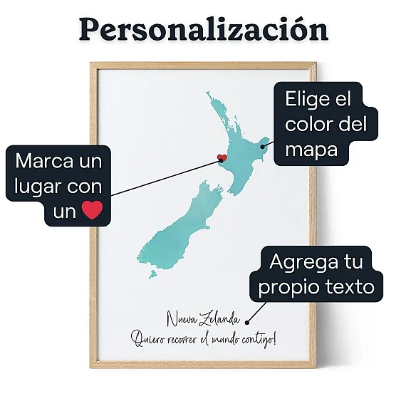Mapa personalizado en acuarela