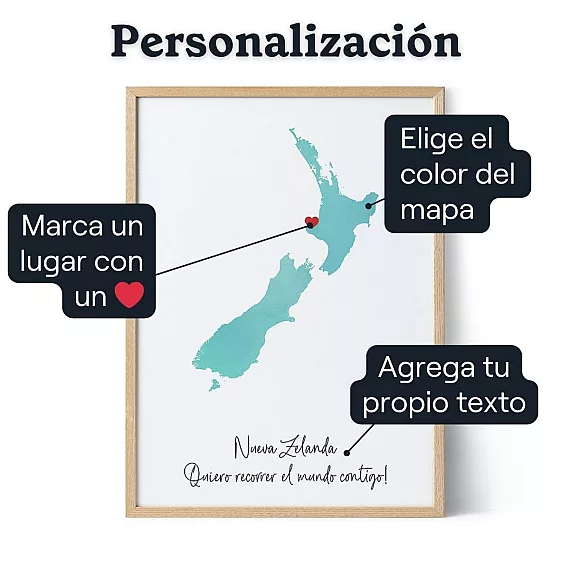 Mapa personalizado en acuarela