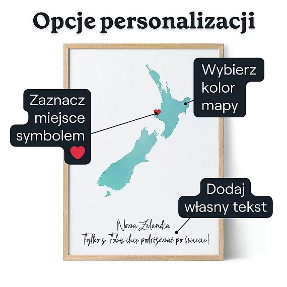Personalizowana Mapa - Akwarela