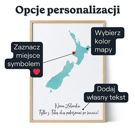 Personalizowana Mapa - Akwarela