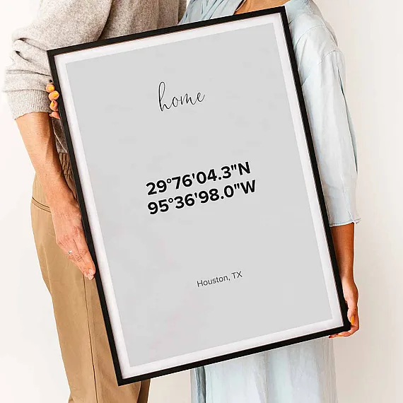 Home Coordinates Sign