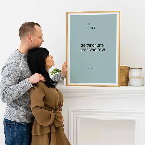 Home Coordinates Sign