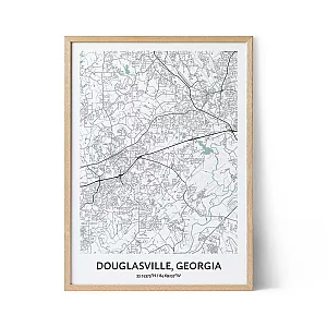 Douglasville city map poster