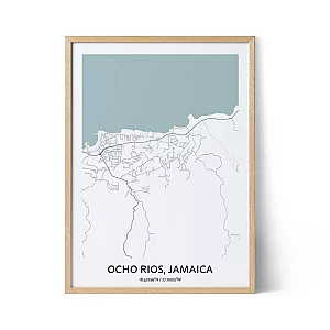 Ocho Rios city map poster
