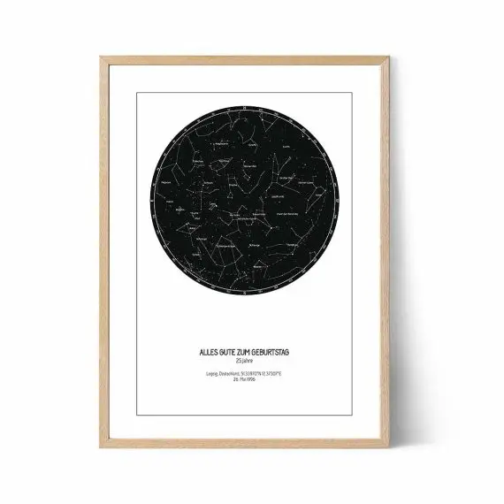 Der Sternenhimmel Am Tag Meiner Geburt Sternenhimmel am Tag der Geburt - Positive Prints