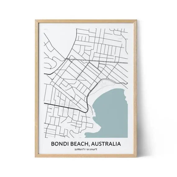 Bondi Beach City Map Poster 570x570 .webp