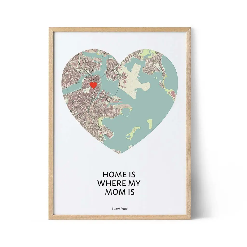 First Mother's Day Gifts Star Map Print, Customized 1st Mothers Day Gifts  For Wife, The Day You Became My Mom - Best Personalized Gifts For Everyone