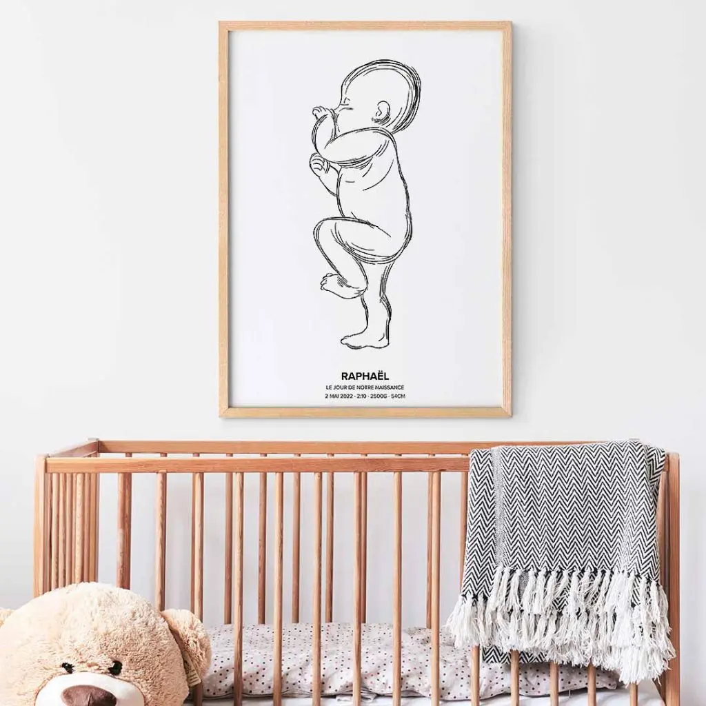 Cadeau de naissance personnalisé garçon Décoration chambre bébé affiche de  naissance personnalisable affiche renard ou loup -  Canada