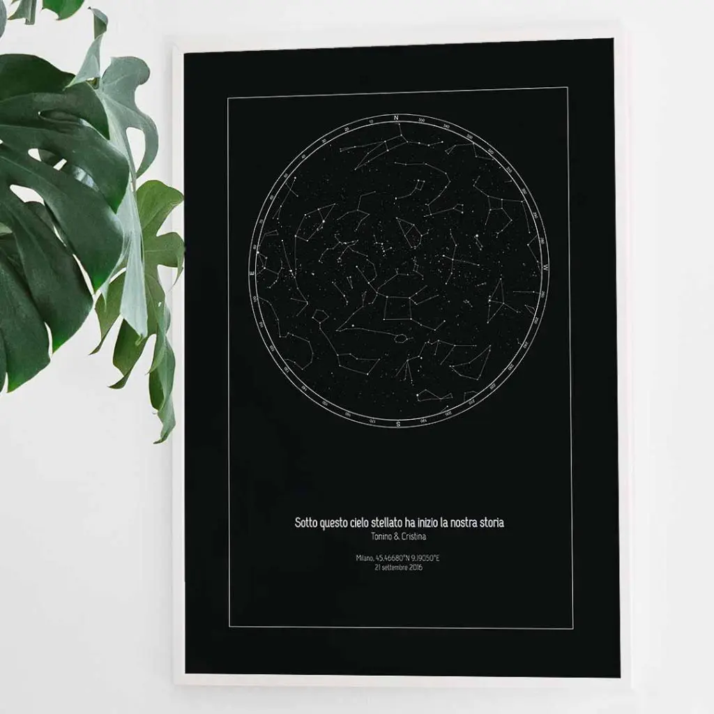 Mappa Stellare Di Anniversario - Positive Prints