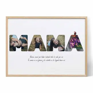Collage fotográfico de letras para mamá