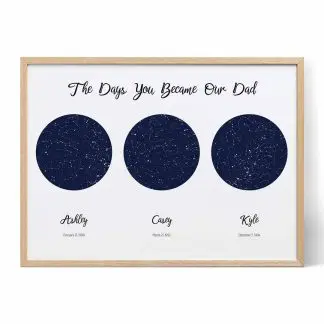 Triple Star Map for Dad