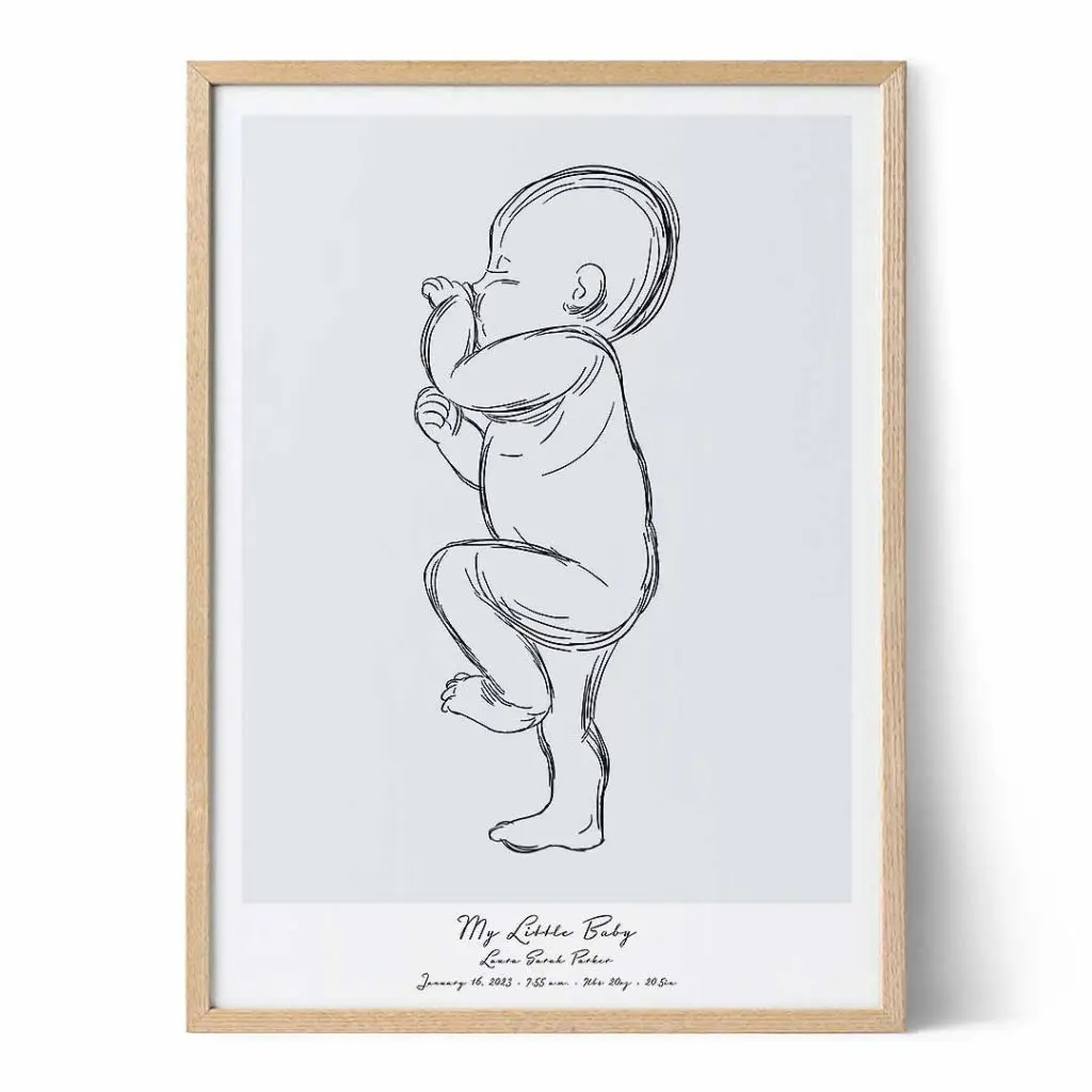 Personalized baby hot sale art