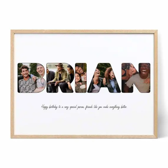 Personalized I Love You Photo Collage, Photo Gift For Boyfriend, Anniversary  Gift For Him - Best Personalized Gifts For Everyone