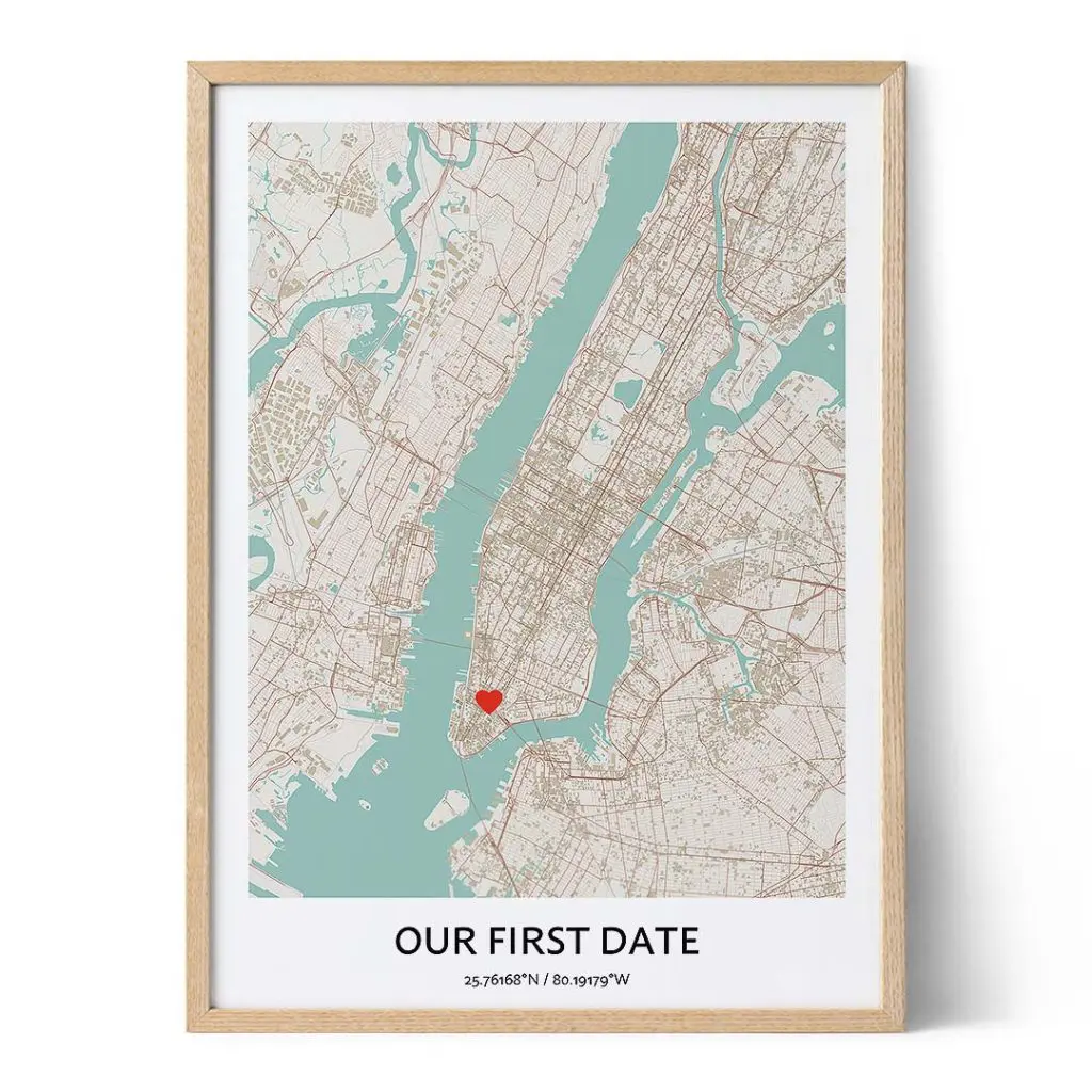 Where We First Met Map, Anniversary Gift for Him, Map Our First Date Plaque,  Wife Anniversary, First Date Girlfriend Gift,where It All Began -  UK