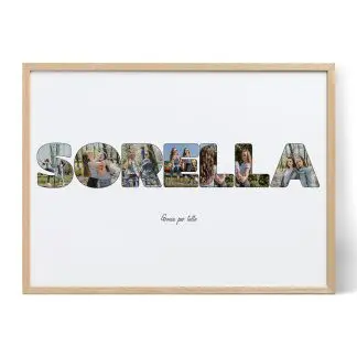 Collage di Foto a Forma di Lettere per Sorelle