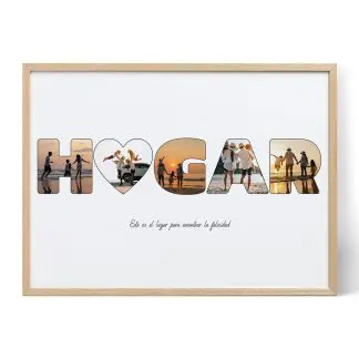 Collage fotográfico de letras para el hogar
