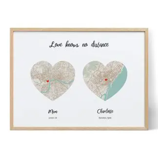 Love Knows No Distance Map for Mum