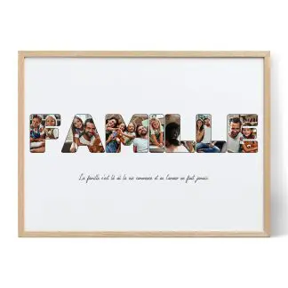 Collage Photos en Lettre pour la Famille