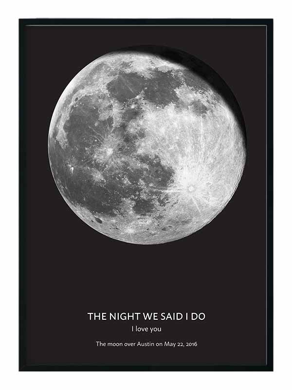 Lunar Print Lunar Poster Moon Astronomy gift Celestial Print Moon gift Moon Print Moon cycle Phases of the moon Moon Phases Poster