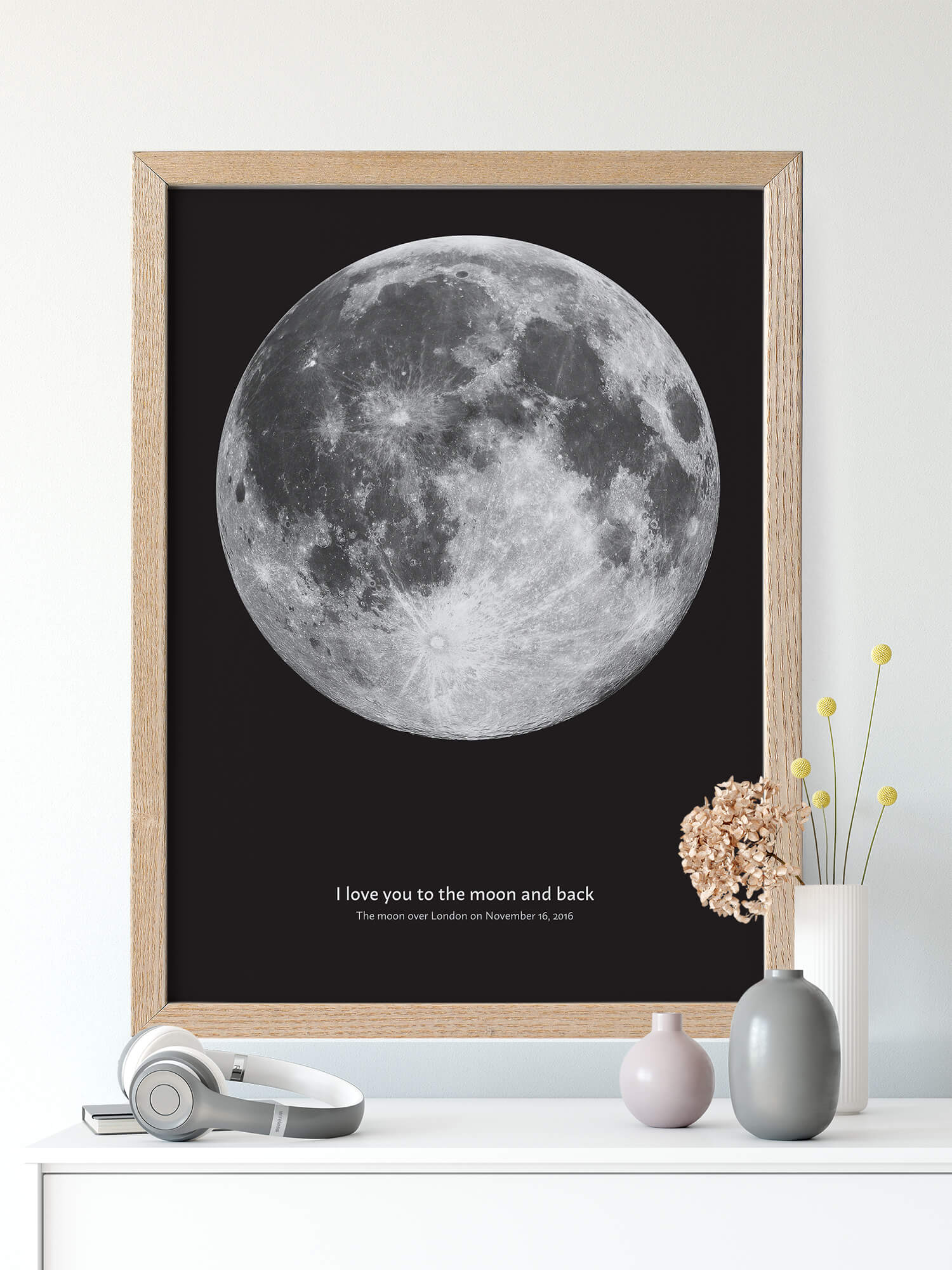 Moon Phase Poster Custom Moon Phase Print Positive Prints