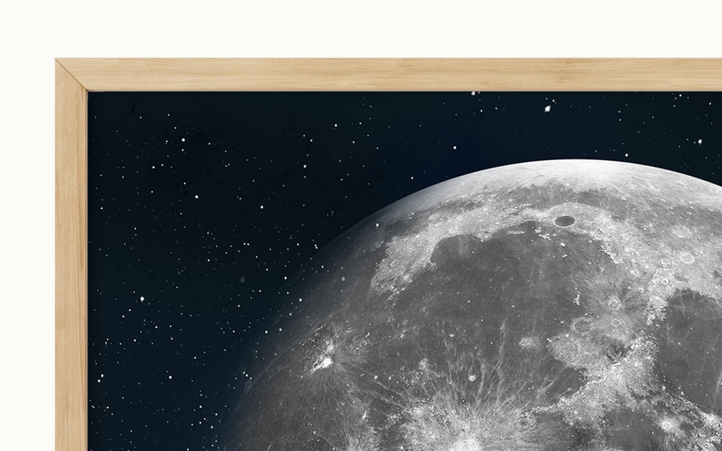 Teil des einzigartigen Mondphasengeschenks - Mondplakat im Holzrahmen