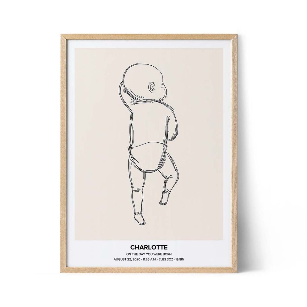baby sketch poster
