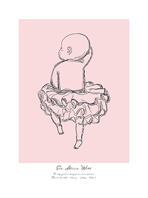 Baby Sketch Baby Outline Poster Positive Prints