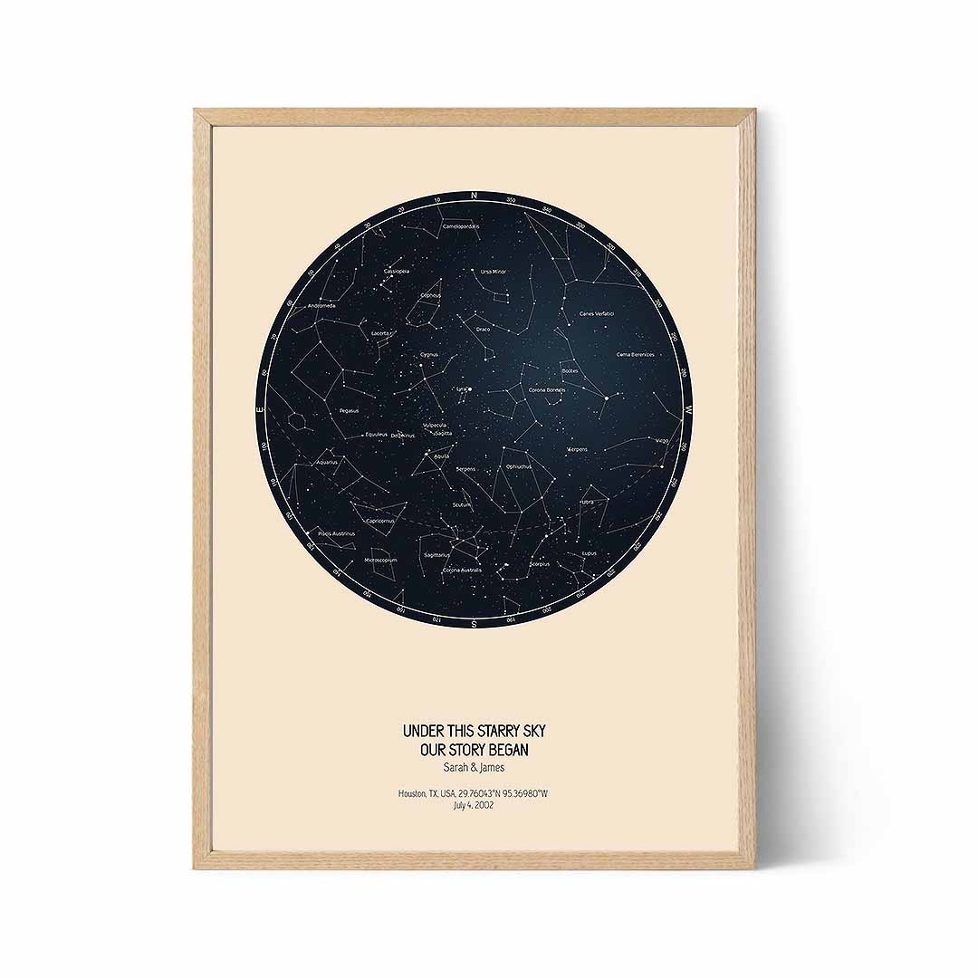 星図ポスター パーソナライズされた星図 Positive Prints