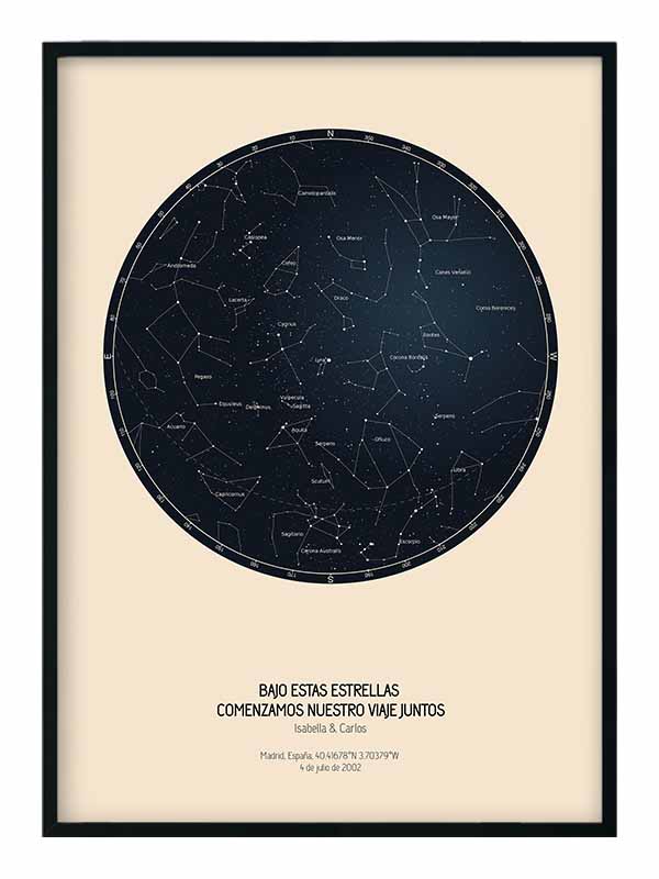 Mapa Estelar Personalizado | Mapa De Estrellas - Positive Prints