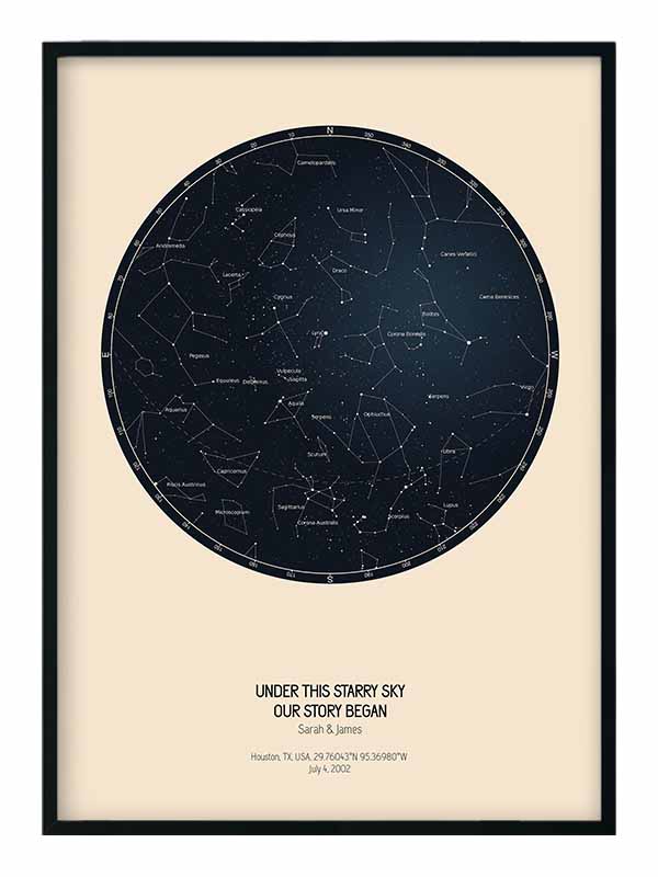 Star Map Birth Gift CUSTOM Star Map Digital Download Custom Zodiac Art Star Poster Ecliptic Engagement Every Visible Star Galaxy Art Print
