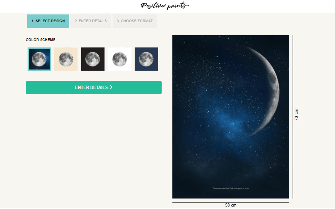 Sélection de la palette de couleurs de l'illustration de la phase de lune