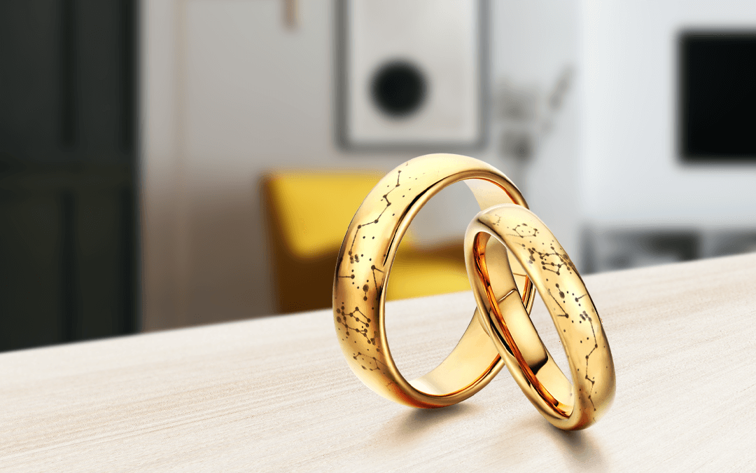 Ideas for Your Celestial Wedding - Custom Star Map Wedding Rings
