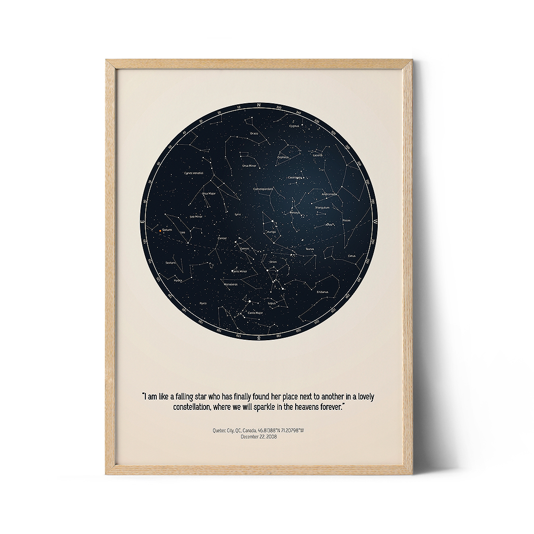 Constellations Map Poster - Map of the Star Constellations - Positive ...