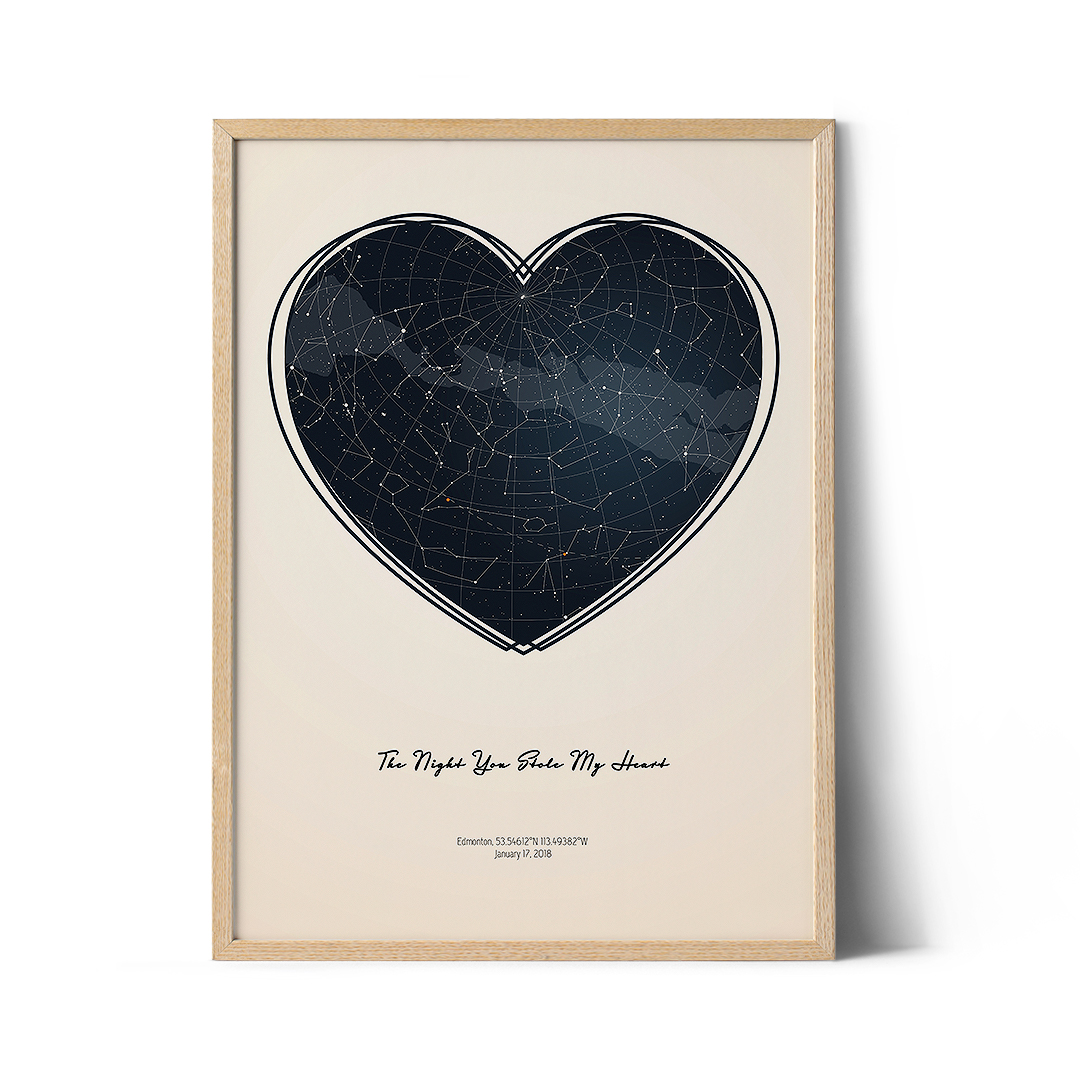 Stars the night we met - Personalized star map poster.