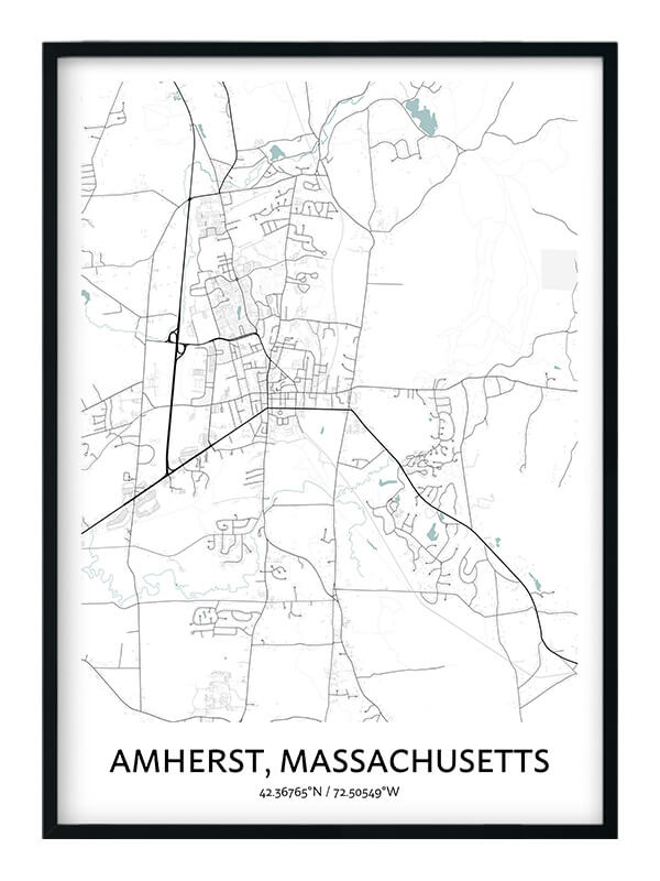 Amherst Map Poster City Map Art Positive Prints 