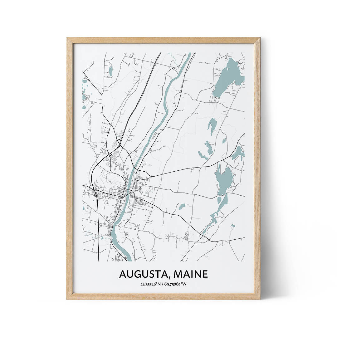 Augusta city map poster