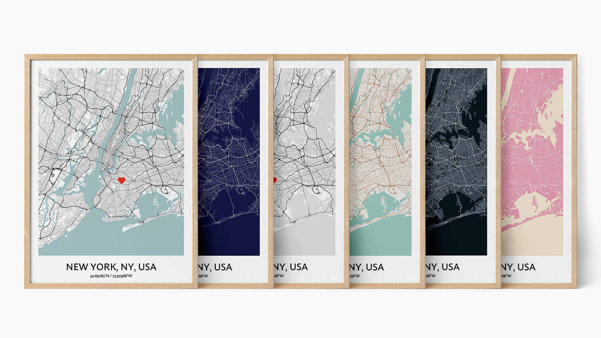 Custom Map Print Set of 4,Personalized Map Print,City Map Art,DIGITAL DOWNLOAD