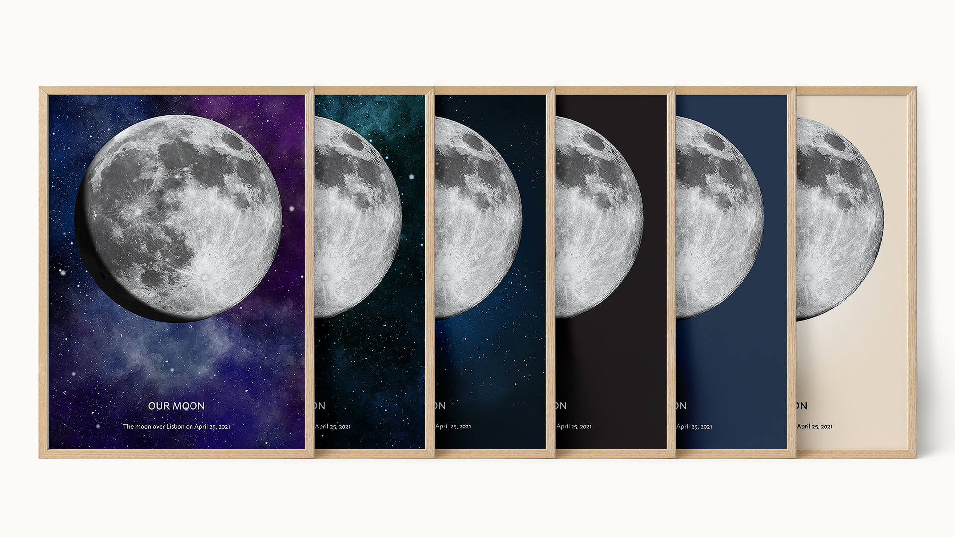 Personalized moon phase print Custom Moon Phases Moon phase chart Moon