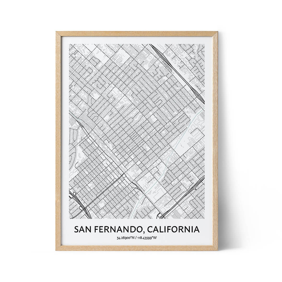 San Fernando city map poster