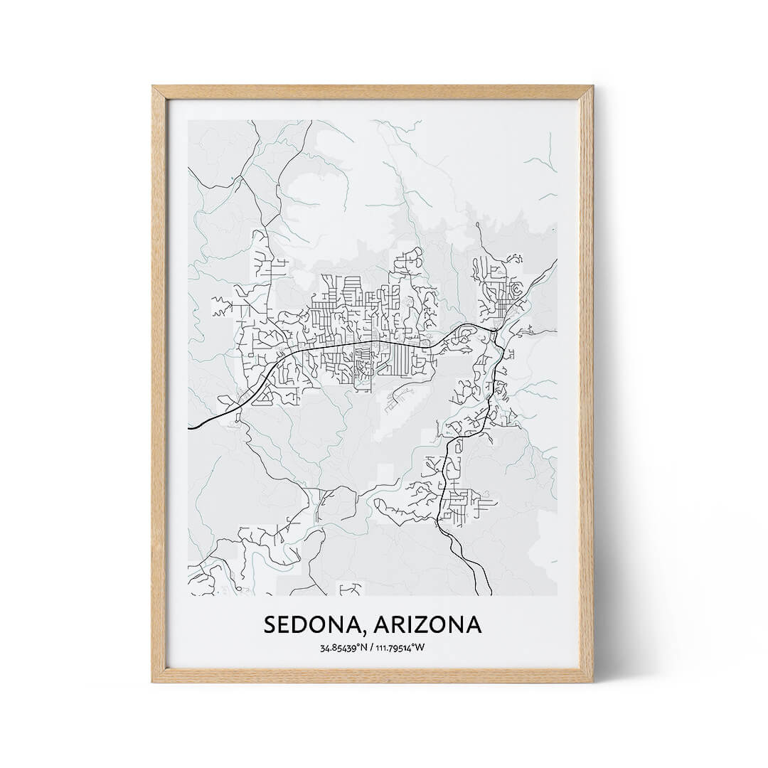 Sedona city map poster