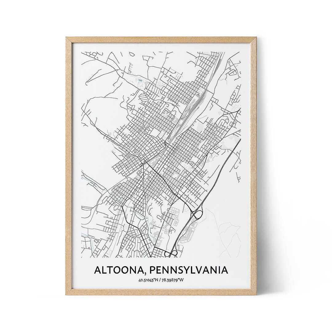 Altoona city map poster