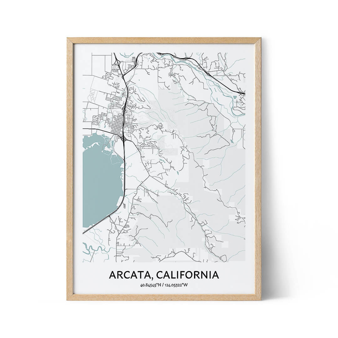 Arcata city map poster