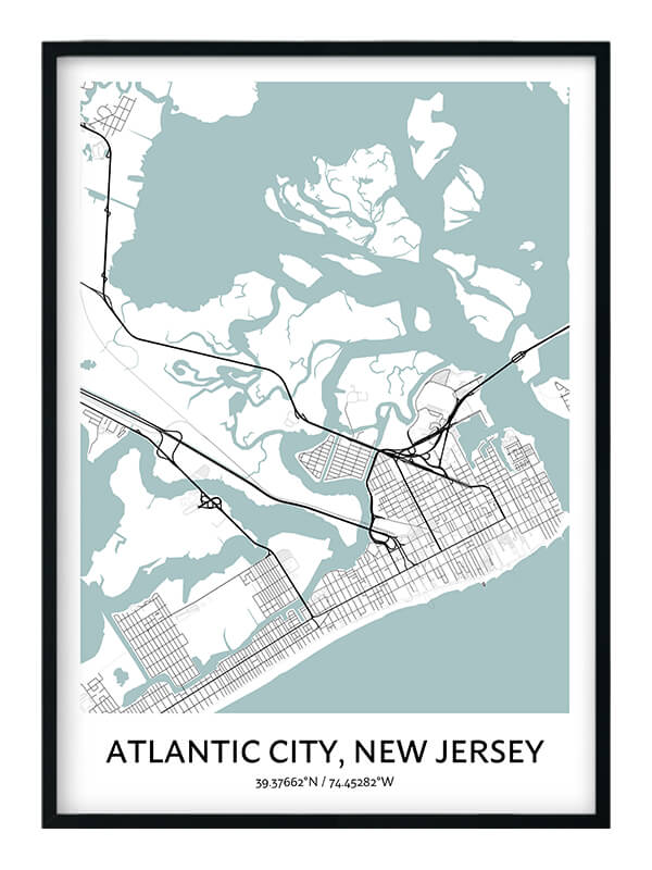 Atlantic City Map Poster - Your City Map Art - Positive Prints