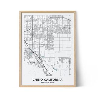 Chino city map poster