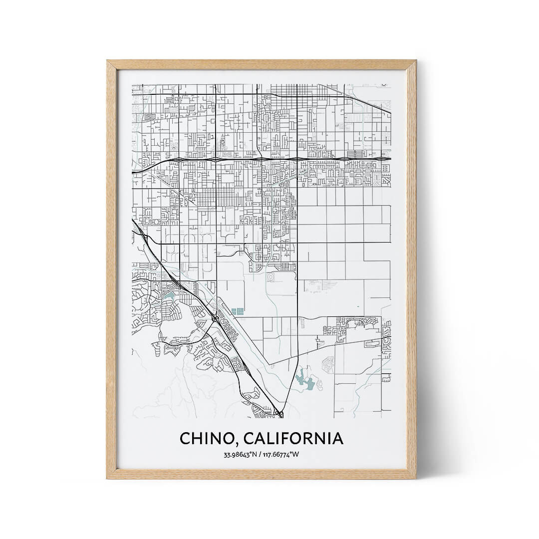 Chino Map Poster - Your City Map Art - Positive Prints