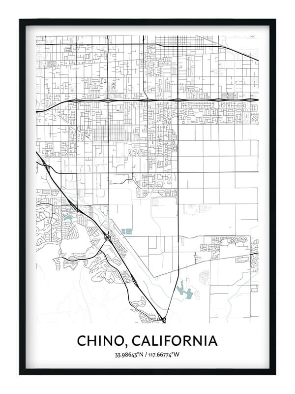 Chino Map Poster - Your City Map Art - Positive Prints